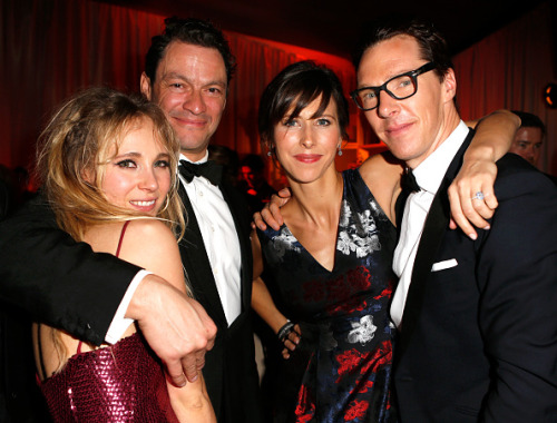 Benedict Cumberbatch and Sophie Hunter attend The Weinstein Company & Netflix’s 2015 Golde