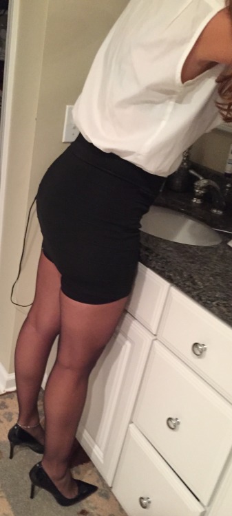 sexyhotwife4me: Getting ready for a hot evening out with my husband.