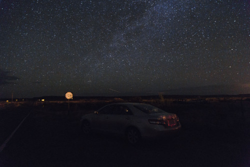 glowminating:nakedspirits:davykesey:Last Saturday at two in the morning we pulled over on the side o