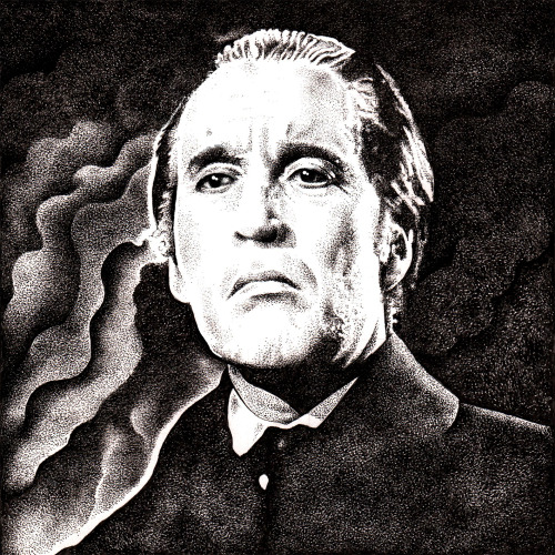 Darkness 28 (Christopher Lee - Dracula)Dot technique - 20 x 20 cm