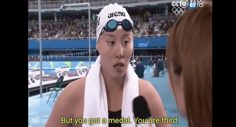 idleywastingaway:  micdotcom:   Watch: Chinese swimmer Fu Yuanhui had no idea she
