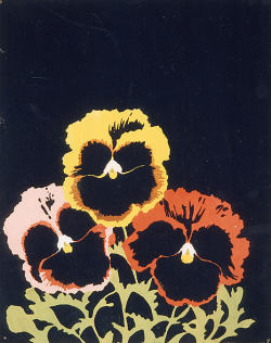 buonfresco:Joe Brainard, Three Pansies,