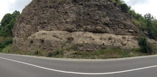 geologyedinburgh:Caves and ash layers in Mures County in Transylvania, Romania. 