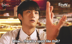 recklesselegance:  Cha Chi Soo describing the sport of volleyball 