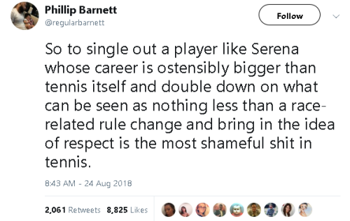 raimagnolia: paprikanoir:  jonkakes:  gahdamnpunk: “One must respect the game”, but when is French Open going to respect Serena?!  She is the literal personification of an omnipotent deity taking the court, you should be so lucky at to have her grace