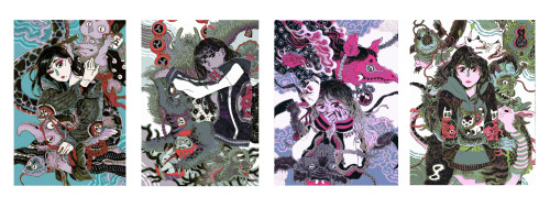 “Youkai Girls“ - for Giant Robot Gallery’s “NANA” show. Original was black & white with red copi