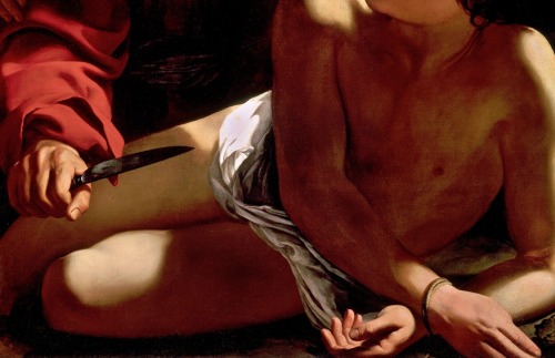 The Sacrifice of Isaac (detail) Caravaggio.