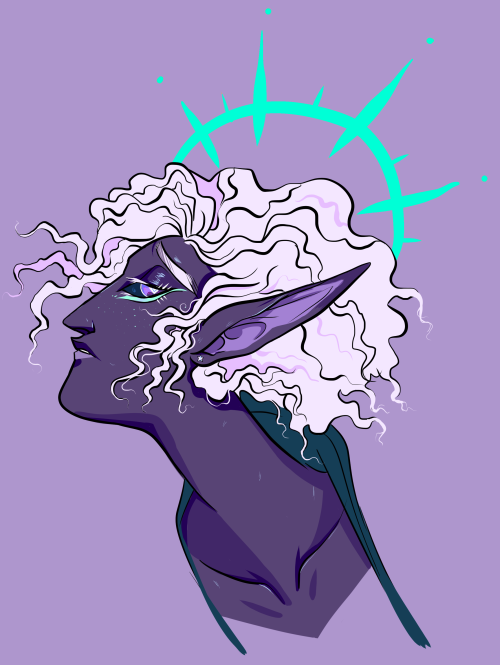 sevenredrobes: starry-sundays: The Hermit/The Star  I’ve never drawn Essek before but I l