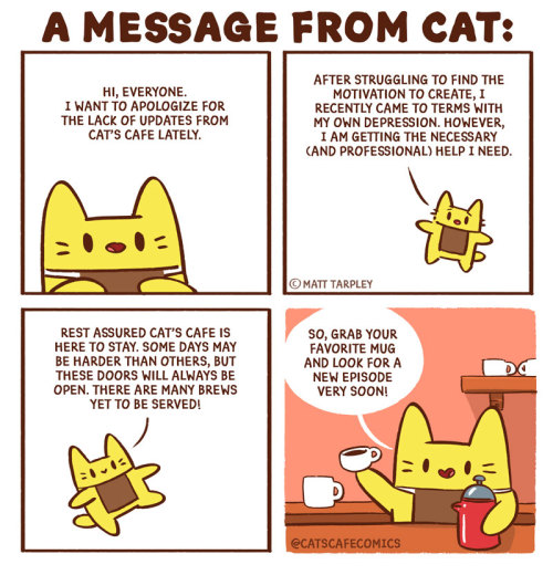 catscafecomics: A quick update to all my friends Don&rsquo;t worry about take all the time you&a