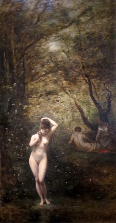 Diana Bathing ⚜️ Artist: Jean-Baptiste-Camille Corot Date: 1873-1874 Medium: Oil On Canvas location: