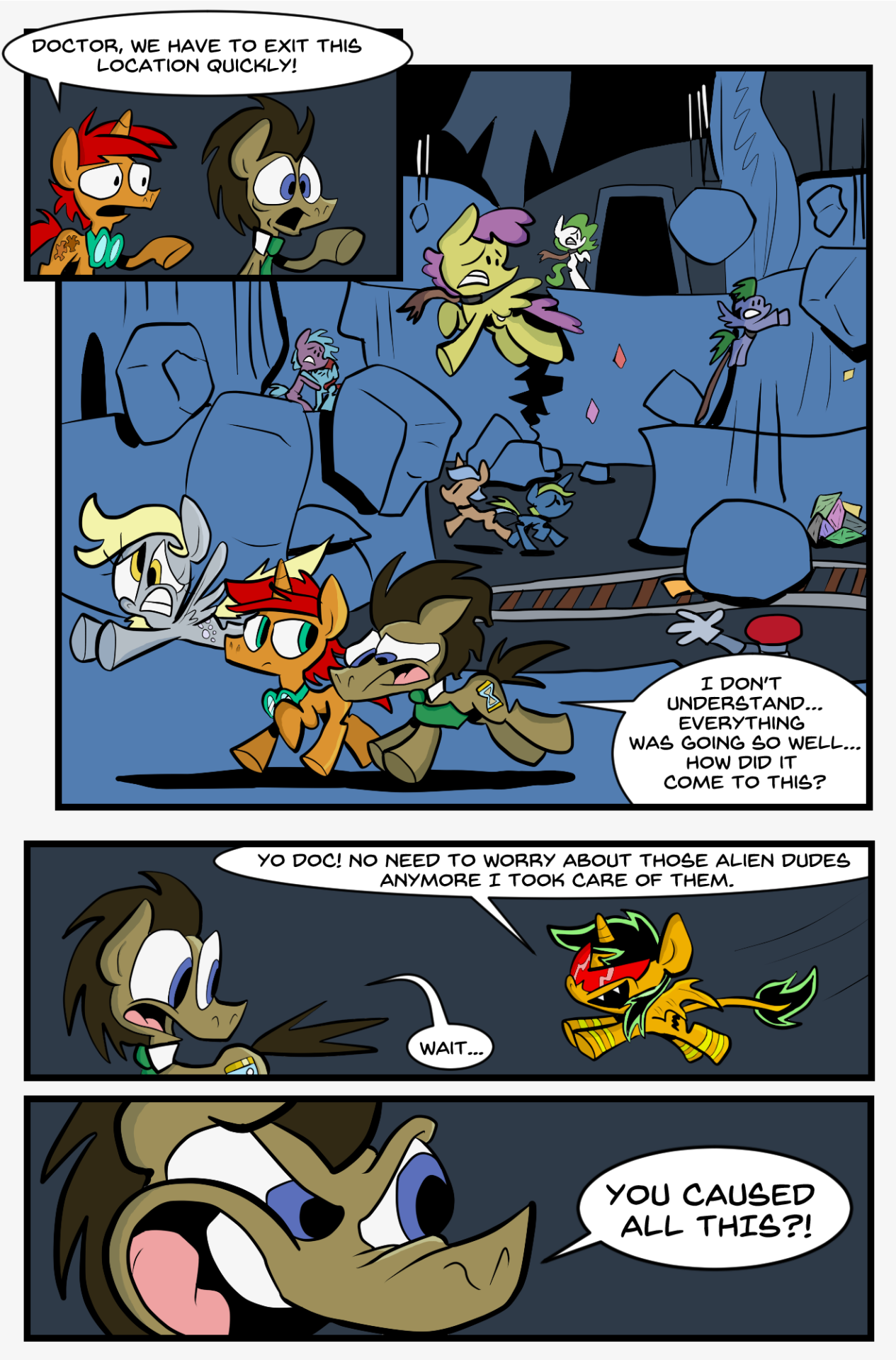 timeoutwithdoctorwhooves:  “Doctor Underground” Part 15((Story and art by: Joey