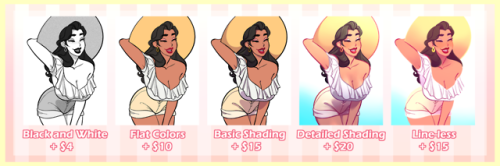 mickeycookies: Commissions are open!All commissions are a default of one character bust. If you woul