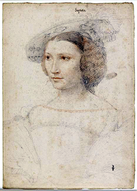 Sketch portraits by Jean Couet;Eleanor of Austria, Queen of France in 1531François, Dauphin of Franc