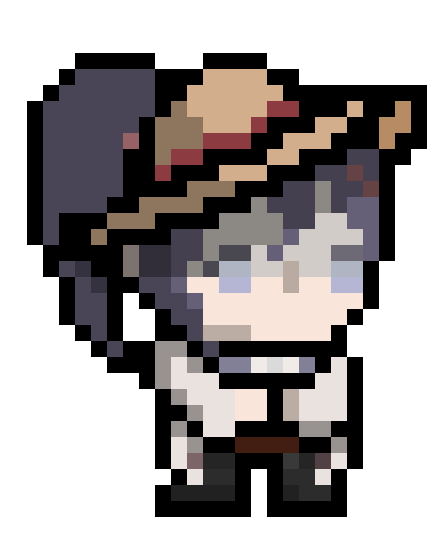 Cait! All Pixeled Up. Hat And No Hat (My Art) Vs. Reference (Picrew)Im Really Happy With This! Eeeeeee