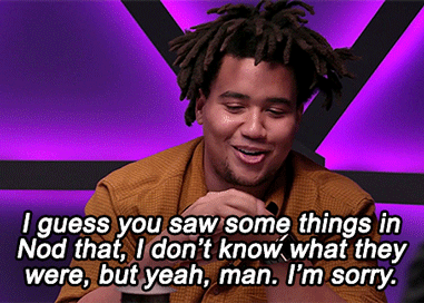 aubreylikesgirls:daancinglights:Pete finally gets his apology[ID: 6 gifs of lou and ally as kingston
