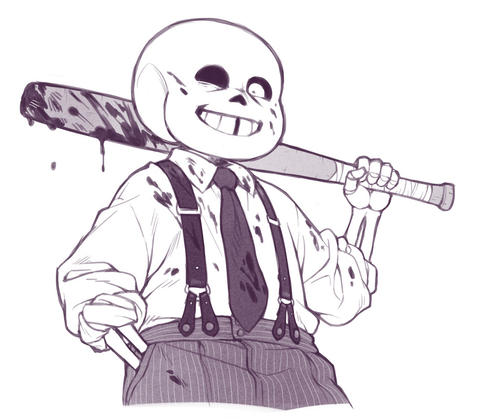 theslowesthnery:  it might seem like mob!sans is always on the receiving end of beatings
