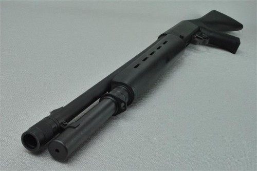 gunrunnerhell:  LAW-12 The lesser known sibling to the the SPAS-12, this semi-auto only shotgun was made by Franchi in Italy. Compared to the SPAS, the LAW is extremely lightweight and much more practical. They share quite a bit of parts compatibility;