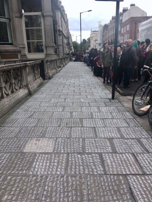 A chalk mark for every Irish woman who has been forced to leave her country to access safe abortion