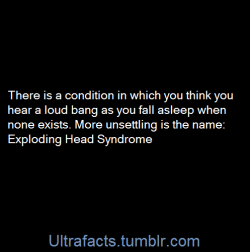 ultrafacts:Exploding head syndrome is a rare