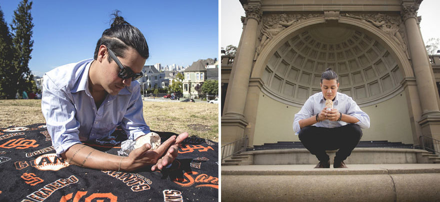 idiotsonfb:    This Guy Took Engagement Photos With A Burrito     Love is love