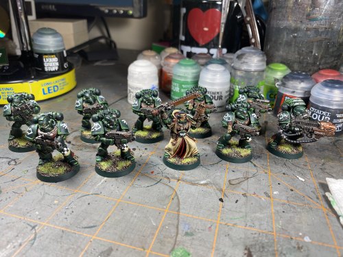 azrael556:innercircleminiatures:3rd ed era Dark Angels 4th Company Tactical Squad 2 Dark Angels in a