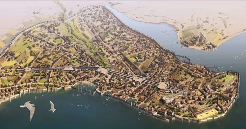 arthistoryfeed:Reconstruction of Byzantine Constantinople in A.D. 1000.https://www.instagram.com/p/B