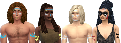 Tatuagem rupestre tribal para The Sims 4/ Tattoo Cave Tribal for The Sims 4 My first CC for The Sims