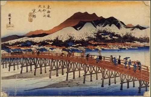 fujiwara57:“Les 53 relais du Tōkaidō” de Utagawa Hiroshige 歌川広重 (1797-1858) né Andō Hiroshige, dessi