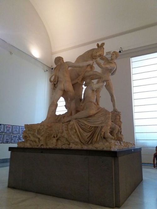 Naples Archaeological Museum - Farnese Bull * statue depicts the myth of Dirce* Roman copy from Seve