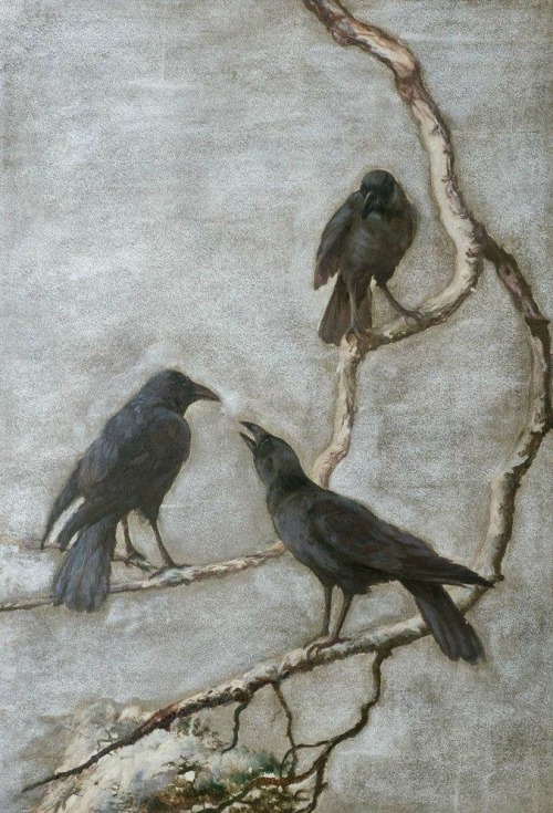 leitharstjarna:starxgoddess:Maud Earl, ‘Birds Perched on Winter Branches’@sansadanvers