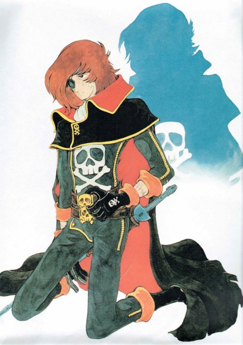 animenostalgia: Space Pirate Captain Harlock art by Leiji Matsumoto