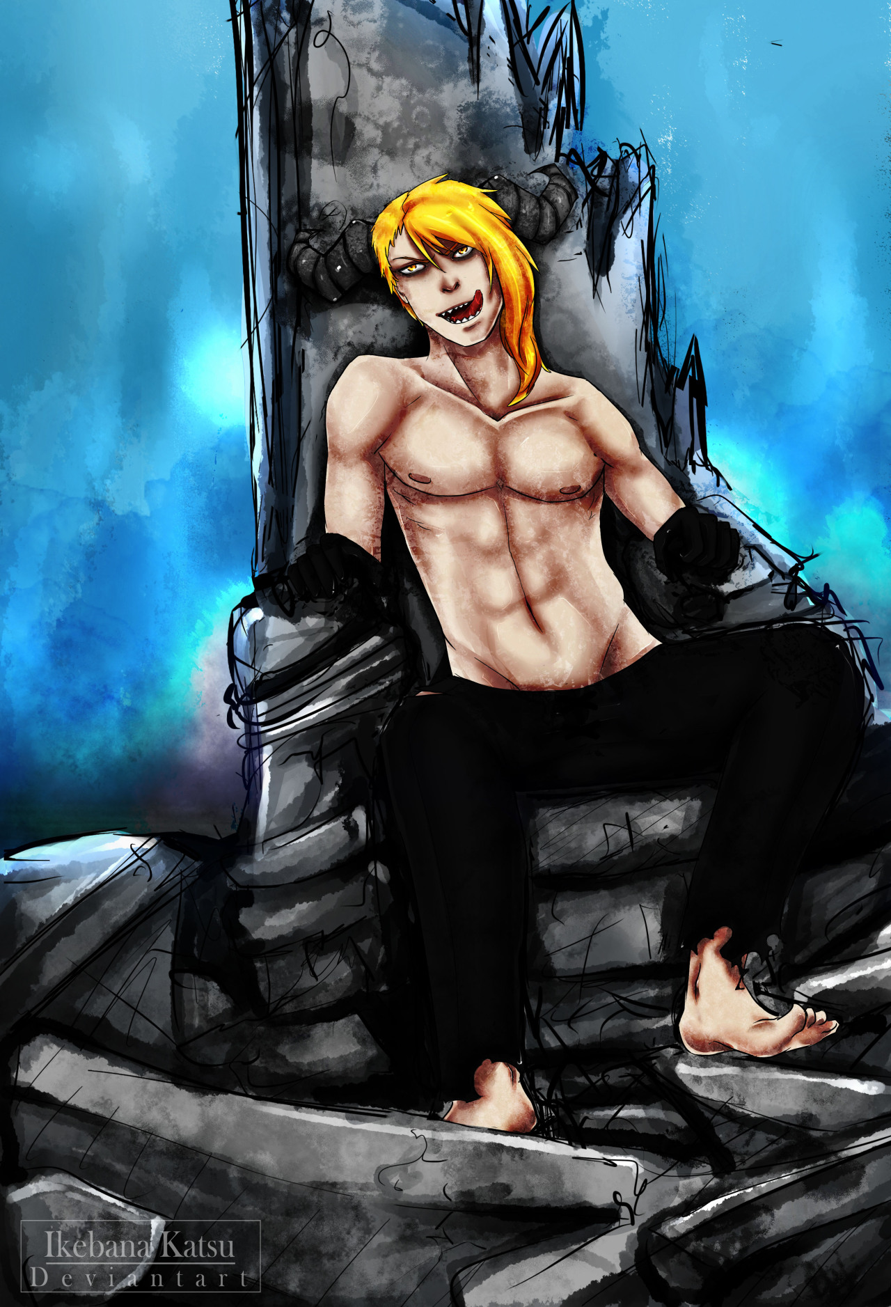 My dear OC Lucifer, hope you like it ^^ I draw it on SAI and add some extras on PS
