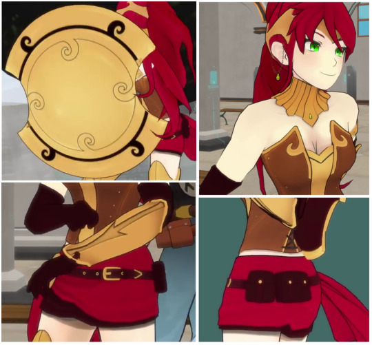Reference images first! It’s always really important to constantly look at your character while you are considering a build. Luckily so many other people have made pyrrha that there is A LOT of information already online. which is awesome! For me,