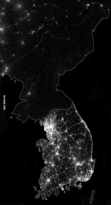 To give you an idea. Edit: For those who don&rsquo;t look at the source and have no idea what they&rsquo;re looking at - this is a picture taken of the Korean peninsula. 