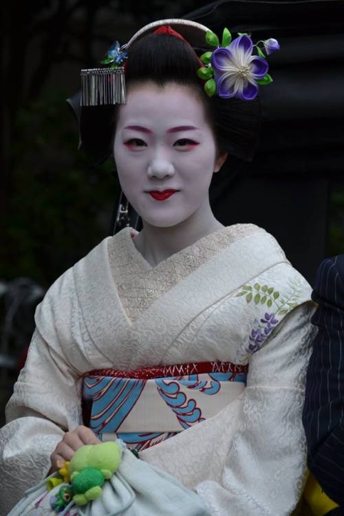 This coordinate owned by Tomikiku okiya (Gion Higashi) is for senior maiko and has been worn by Tomi