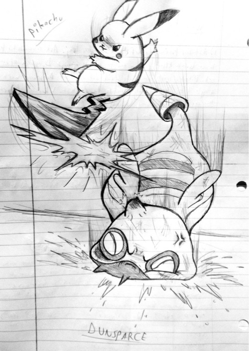 pokemon-fans: It started out as another quick sketch during physics, but I got a little carried away
