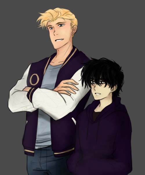 artsyfartsywhatnot: Jason (graduating senior) and Nico (incoming freshman) at Olympus High part of t