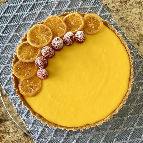 Lemon and raspberry tart made for Greek Easter Source: reddit.com/r/foodporn foodmyhe