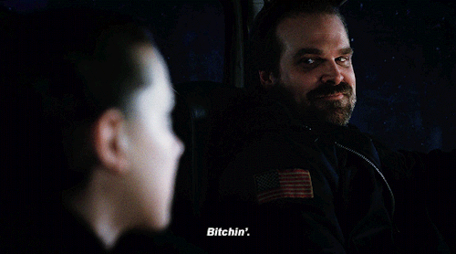 mikejane:—Deleted scene; [Hopper removes his blue bracelet.] “This was Sara’s.” [He hands it to Elev