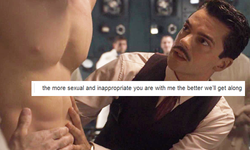 awkatebishop:  text post meme: howard stark edition 