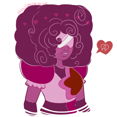 passionpeachy:  I tried drawing Garnet in the colors of the lesbian pride flag, for she is the Queen Lesbian™ 