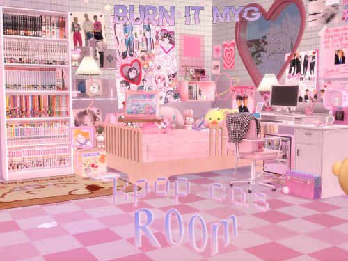 burnitmyg:a cute lil cas background i made to get cuter pics of my sims :D it’s mainly pink themed w