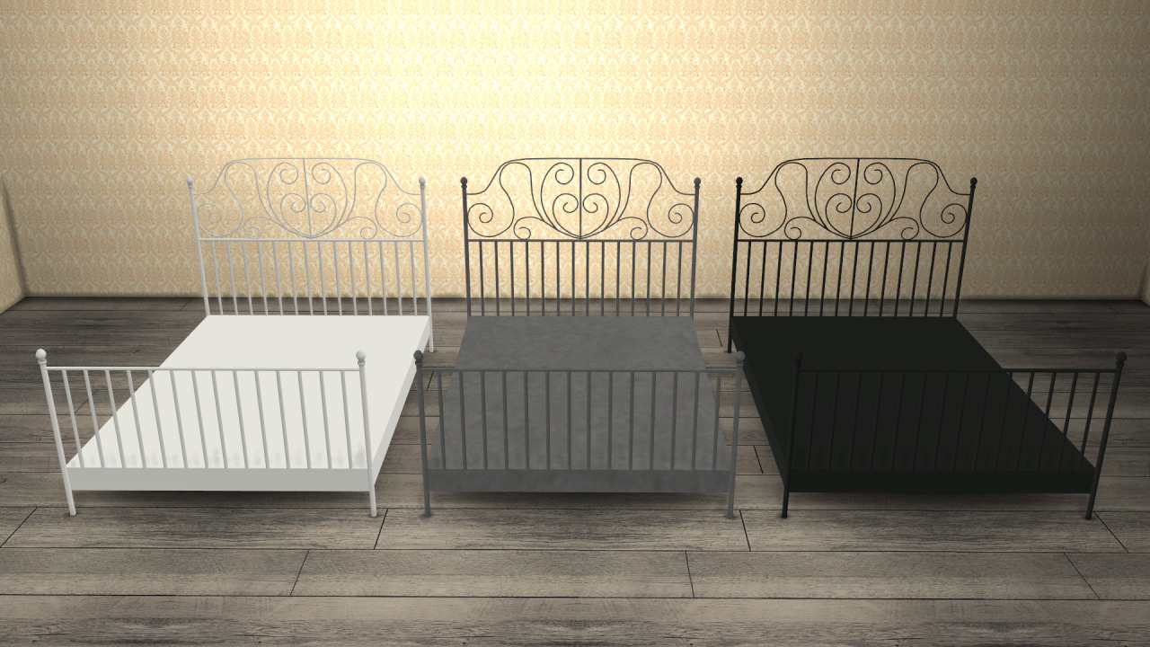 Sims 4 Cc — Minc7878 Ikea Leirvik Bed Frame And Hay Bed