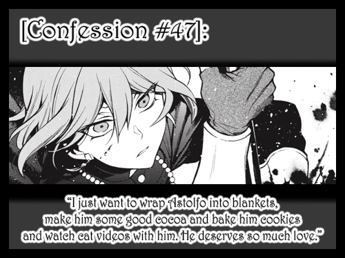 “I just want to wrap Astolfo into blankets, make him some good cocoa and bake him cookies and 