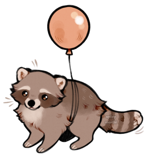 spicymochi:raccoon balloon