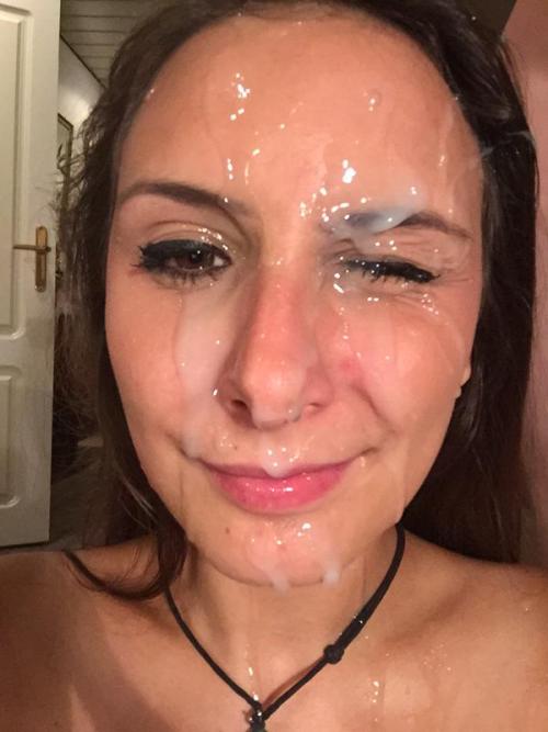 cumbucketcunt:  wundercum:  Cum selfies :)    This is a good Cunt! You can tell the Cunt loves getting cum! She’s such a pretty Cunt with all that cum on her face!