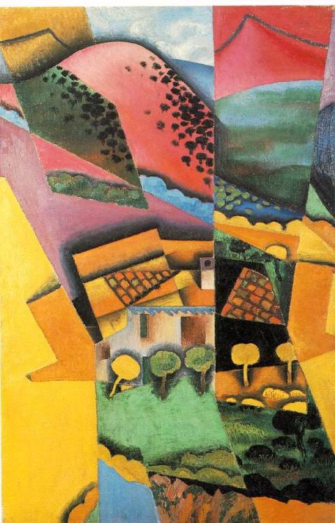 cubism-art: Landscape at Ceret via Juan GrisSize: 60x92 cm
