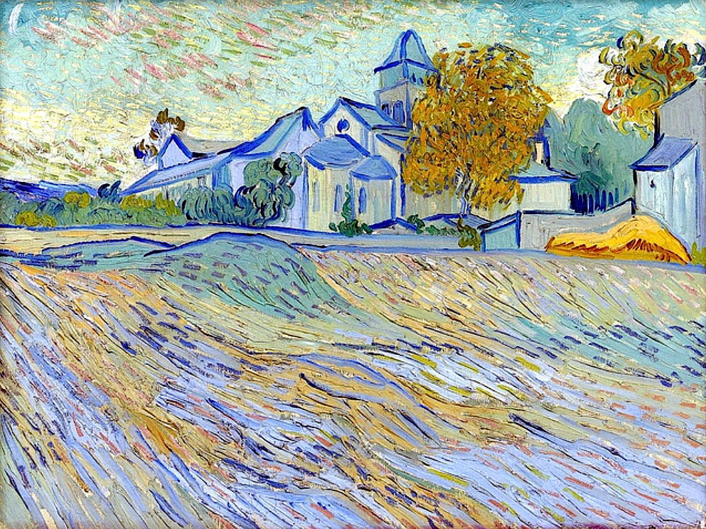 bofransson:  Vincent Van Gogh View of the church of Saint-Paul de Mausole 1889 