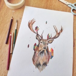 valeriechua:  I was working on this and @chuaveronica hijacked my playlist and made me listen to @xxxibgdrgn all throughout. Basically this hip deer is fueled by Korean hiphop.