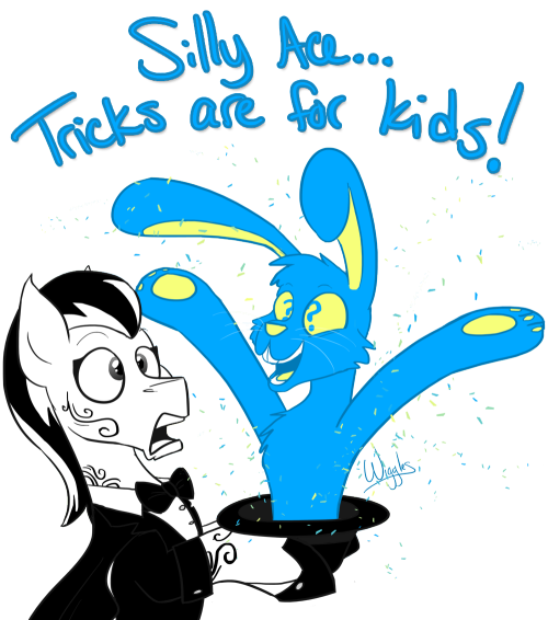 ask-wiggles:  A thank you drawing Patreon Reward for acesleeves! I almost forgot that Wiggles is a shapeshifter.  xD